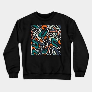 Abstract Lines And Soft Colors Crewneck Sweatshirt